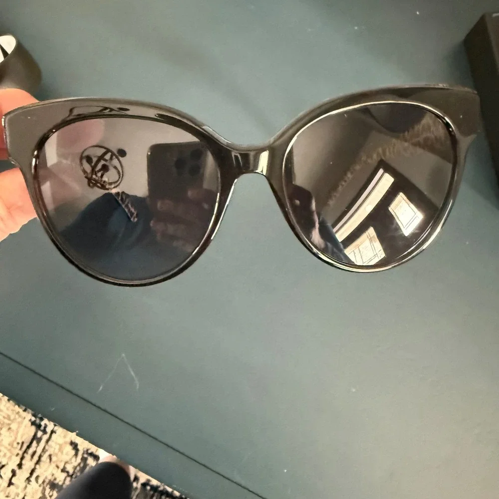 Kate Spade New Aubriella Cat Eye Sunglasses Black Leopard HWJ9O 55mm with Case‎